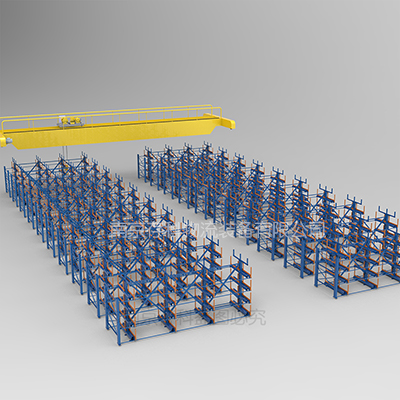 仓储货架中的窄巷道货架：伸缩悬臂货架